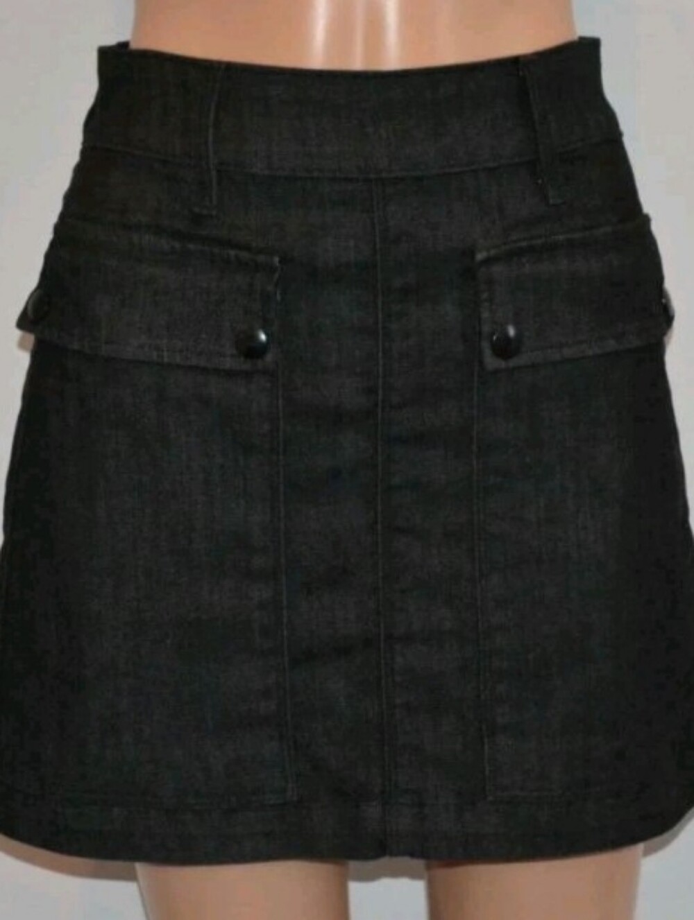 Frame Denim Black Cargo Mini Skirt